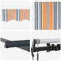 Toldo Retráctil Rayas Multicolor 250 x 200 cm