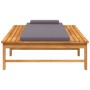 Lounger with dark gray cushion and solid acacia wood pillow by vidaXL, Loungers - Ref: Foro24-362154, Price: 176,89 €, Discou...