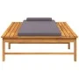 Lounger with dark gray cushion and solid acacia wood pillow by vidaXL, Loungers - Ref: Foro24-362154, Price: 144,58 €, Discou...