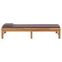 Lounger with dark gray cushion and solid acacia wood pillow by vidaXL, Loungers - Ref: Foro24-362154, Price: 144,58 €, Discou...