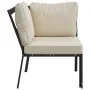Gartenstuhl aus Stahl mit sandfarbenen Kissen 76x76x79 cm von vidaXL, Modulare Sofas für den Außenbereich - Ref: Foro24-36272...
