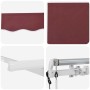 Toldo Retráctil Burdeos 350 x 200 cm Poliéster y Aluminio