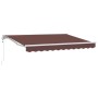 Toldo Retráctil Manual Marrón 350x200 cm tela