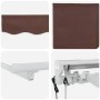 Toldo Retráctil Manual Marrón 350x200 cm tela