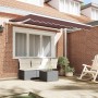Toldo Retráctil Marrón 350 x 200 cm Poliéster y Aluminio
