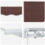 Toldo Retráctil Marrón 350 x 200 cm Poliéster y Aluminio
