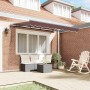 Toldo Retráctil Marrón 350 x 200 cm Poliéster y Aluminio
