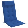 Cojines de silla con respaldo alto 4 uds tela Oxford azul klein