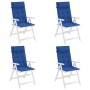 Stuhlkissen mit hoher Rückenlehne 4 Stück Oxford blau klein Stoff von vidaXL, Kissen für Stühle und Sofas - Ref: Foro24-36190...