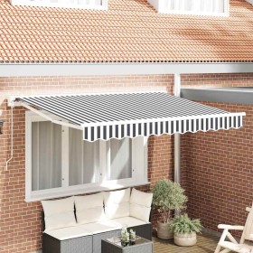 Toldo Retráctil Manual Antracita y 350x200 cm tela
