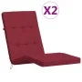 Cushions for sun lounger 2 units Oxford fabric in burgundy red by vidaXL, Cushions for chairs and sofas - Ref: Foro24-361993,...