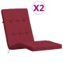 Kissen für Sonnenliege 2 Stück Oxford Stoff rot rot von vidaXL, Kissen für Stühle und Sofas - Ref: Foro24-361993, Preis: 52,2...