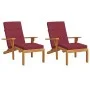 Cushions for sun lounger 2 units Oxford fabric in burgundy red by vidaXL, Cushions for chairs and sofas - Ref: Foro24-361993,...