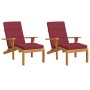 Kissen für Sonnenliege 2 Stück Oxford Stoff rot rot von vidaXL, Kissen für Stühle und Sofas - Ref: Foro24-361993, Preis: 52,2...