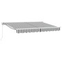 Toldo Retráctil Manual Antracita y 350x200 cm tela
