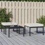 Garden footrest 2 pcs steel cushions sand color 60x60x35cm by vidaXL, Modular outdoor sofas - Ref: Foro24-362725, Price: 137,...