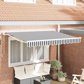 Toldo Retráctil Manual Antracita y 350x200 cm tela