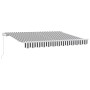 Toldo Retráctil Antracita y Blanco 350 x 200 cm