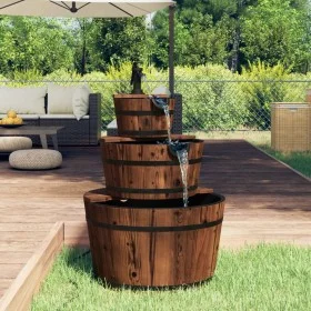 Water fountain with pump solid fir wood 60x60x94 cm by vidaXL, Fountains and waterfalls - Ref: Foro24-363332, Price: 263,40 €...