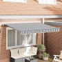 Toldo Retráctil Antracita y Blanco 350 x 200 cm