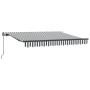 Toldo Retráctil Antracita y Blanco 350 x 200 cm