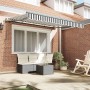 Toldo Retráctil Antracita y Blanco 350 x 200 cm