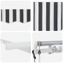 Toldo Retráctil Antracita y Blanco 350 x 200 cm