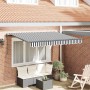 Toldo Retráctil Antracita y Blanco 350 x 200 cm