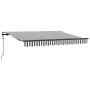 Toldo Retráctil Antracita y Blanco 350 x 200 cm