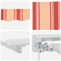 Toldo Retráctil Manual Rayas Multicolor 350x200 cm tela