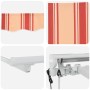 Toldo Retráctil Manual Rayas Multicolor 350x200 cm tela