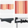 Toldo Retráctil Multicolor 350 x 200 cm Poliéster y Aluminio