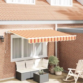 Toldo Retráctil Multicolor 350 x 200 cm Poliéster y Aluminio