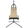 Hanging garden chair with steel cushion and cream Oxford fabric by vidaXL, Garden rockers - Ref: Foro24-362727, Price: 115,89...