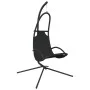 Hanging garden chair with steel cushion and cream Oxford fabric by vidaXL, Garden rockers - Ref: Foro24-362727, Price: 115,89...