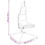 Hanging garden chair with steel cushion and cream Oxford fabric by vidaXL, Garden rockers - Ref: Foro24-362727, Price: 115,89...