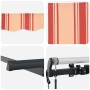 Toldo Retráctil Multicolor 350 x 200 cm Poliéster y Aluminio