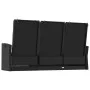 Reclining garden bench and black synthetic rattan cushions 173 cm by vidaXL, garden benches - Ref: Foro24-362183, Price: 229,...