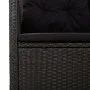 Reclining garden bench and black synthetic rattan cushions 173 cm by vidaXL, garden benches - Ref: Foro24-362183, Price: 229,...