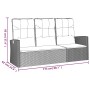 Liegende Gartenbank und schwarze synthetische Rattankissen 173 cm von vidaXL, Gartenbänke - Ref: Foro24-362183, Preis: 232,77...
