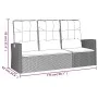 Reclining garden bench and black synthetic rattan cushions 173 cm by vidaXL, garden benches - Ref: Foro24-362183, Price: 229,...