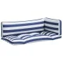 Cojines para palés 3 piezas tela Oxford azul y blanco a rayas von vidaXL, Kissen für Stühle und Sofas - Ref: Foro24-360959, P...