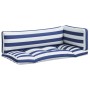 Cojines para palés 3 piezas tela Oxford azul y blanco a rayas by vidaXL, Cushions for chairs and sofas - Ref: Foro24-360959, ...