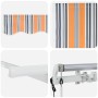Toldo Retráctil Multicolor 350 x 200 cm Poliéster y Aluminio