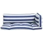 Cojines para palés 3 piezas tela Oxford azul y blanco a rayas von vidaXL, Kissen für Stühle und Sofas - Ref: Foro24-360959, P...