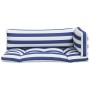 Cojines para palés 3 piezas tela Oxford azul y blanco a rayas by vidaXL, Cushions for chairs and sofas - Ref: Foro24-360959, ...