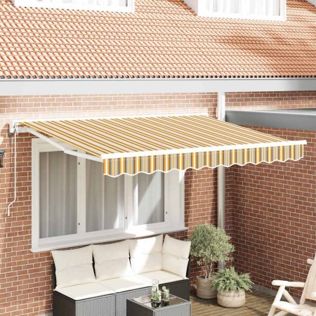 Toldo Retráctil Rayas Multicolor 350x200 cm tela en Toldos | Comprar online en Foro24