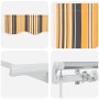 Toldo Retráctil Multicolor 350 x 200 cm Poliéster y Aluminio