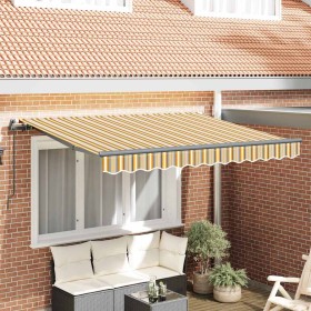 Toldo Retráctil Multicolor 350 x 200 cm Poliéster y Aluminio