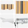 Toldo Retráctil Multicolor 350 x 200 cm Poliéster y Aluminio